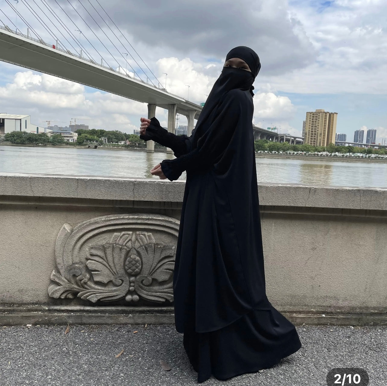 2pc Nida Jilbab with Niqab strings (wholesale)