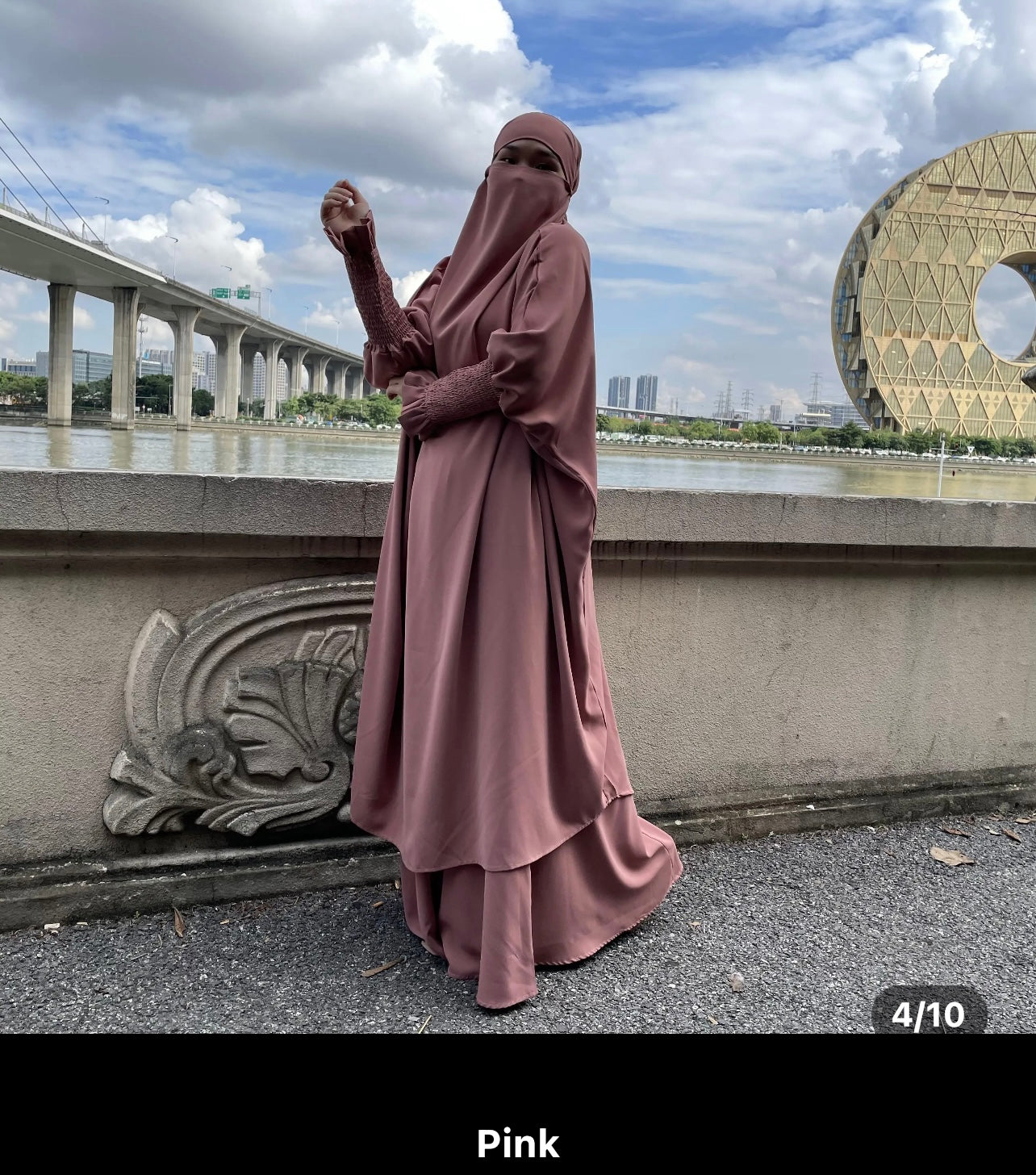 2pc Nida Jilbab with Niqab strings (wholesale)
