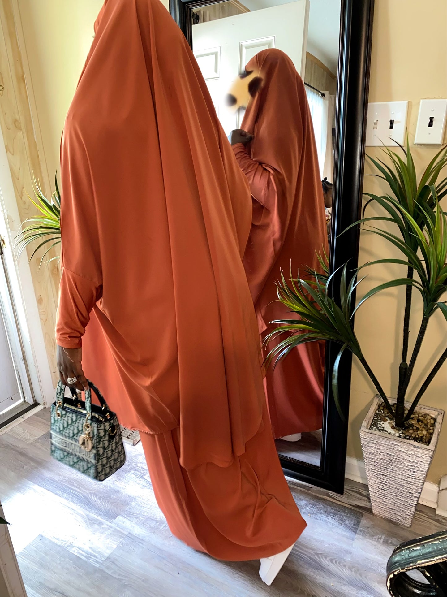 2pc Jilbab with Lycra Sleeves (6 wholesale)
