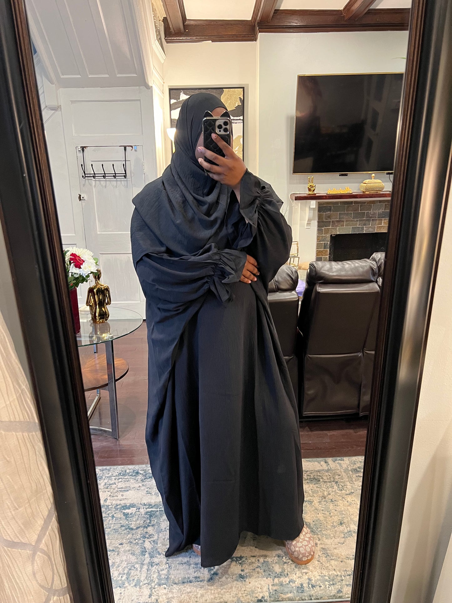 Textured Abaya (Black)