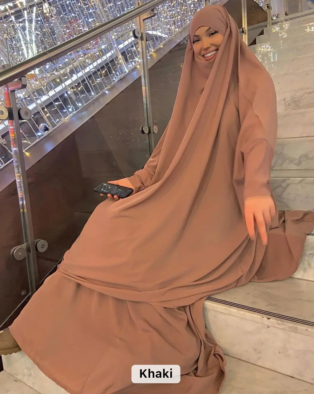 Aleena 2pc Jilbab with Lycra Sleeves