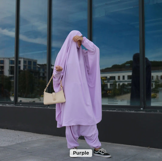 Free size 2pc Jilbab W/harem pants